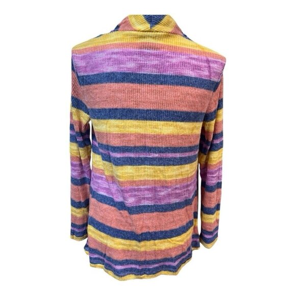 Bobeau Womens Amie Waterfall Cardigan~Size S~Navy Rust Combo~Stitch Fix L5 10 - Picture 5 of 10